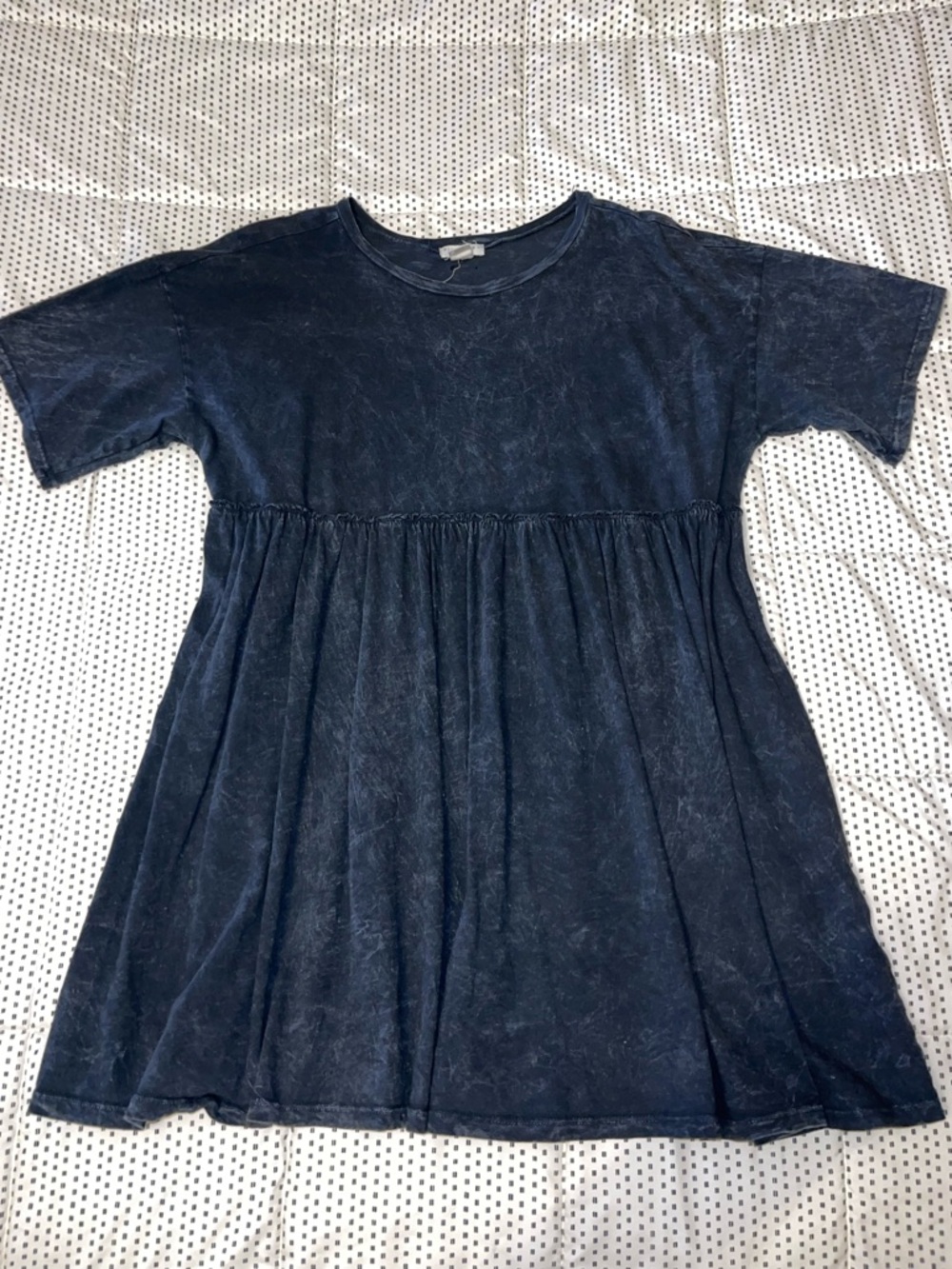 Billabong Washed Navy Crewneck Babydoll Dress